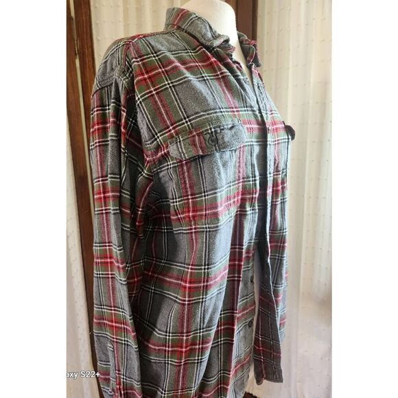 George plaid flannel button up shirt - Picture 1 of 10